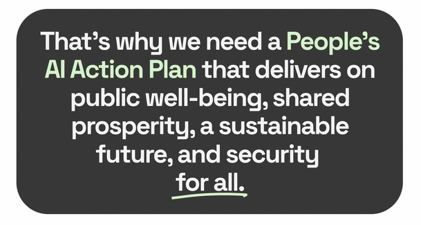 People’s AI Action Plan and Stop Gen AI